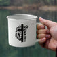 Keep The Faith 02 - 12oz Enamel Camping Mug - Gift for Her - Gift for Him