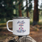 His Love Never Fails - 12oz Enamel Camping Mug - Gift for Her
