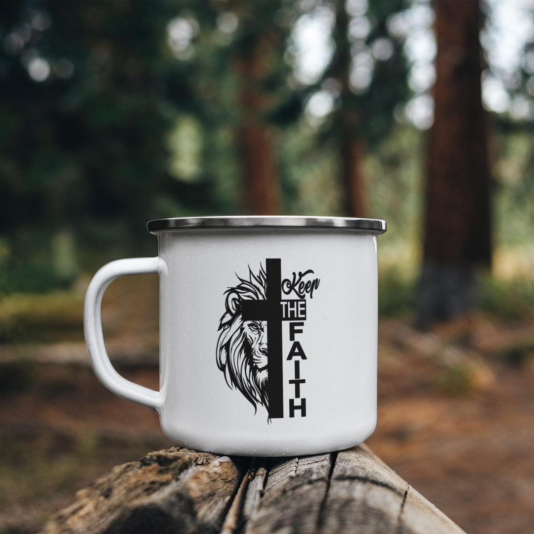 Keep The Faith 12oz Enamel Camping Mug – Gift for Her - Gift for Him