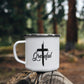 Grateful - 12oz Enamel Camping Mug - Gift for Her - Gift for Him