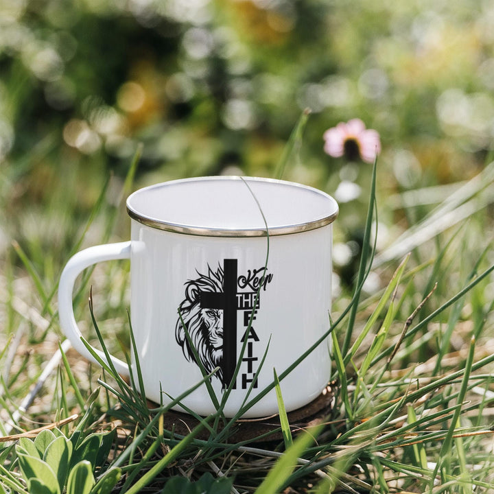 Keep The Faith 12oz Enamel Camping Mug – Gift for Her - Gift for Him