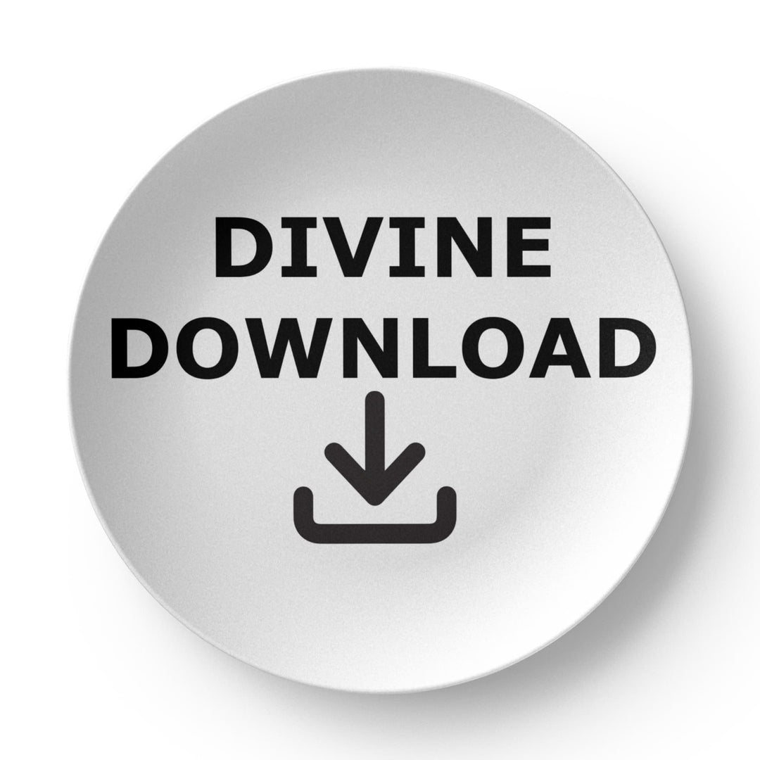 Divine Download 10” Plate – Gift for Her - Gift for Him