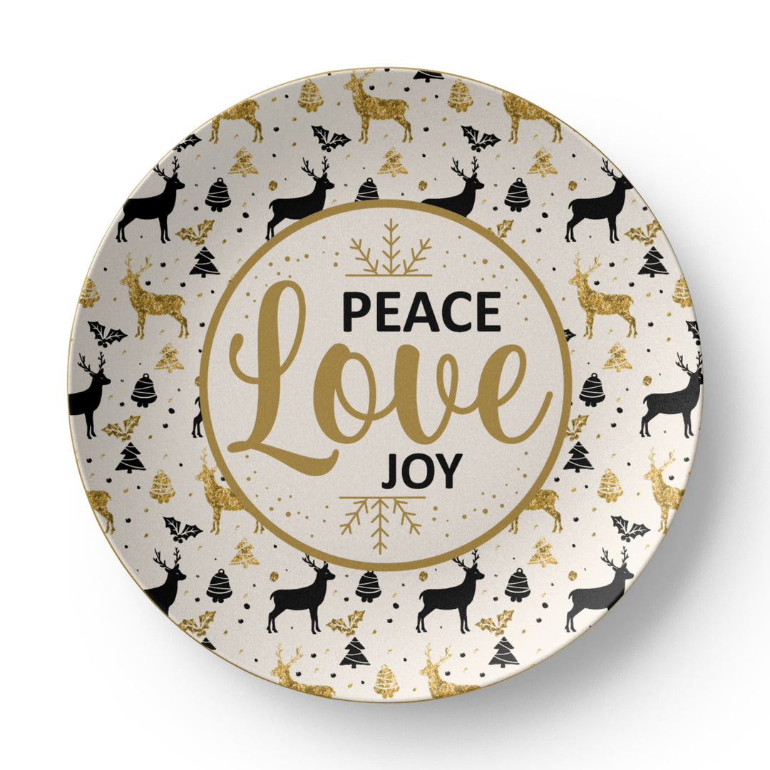 Peace Love Joy 10" Plate – Gift for Her - Gift for Him