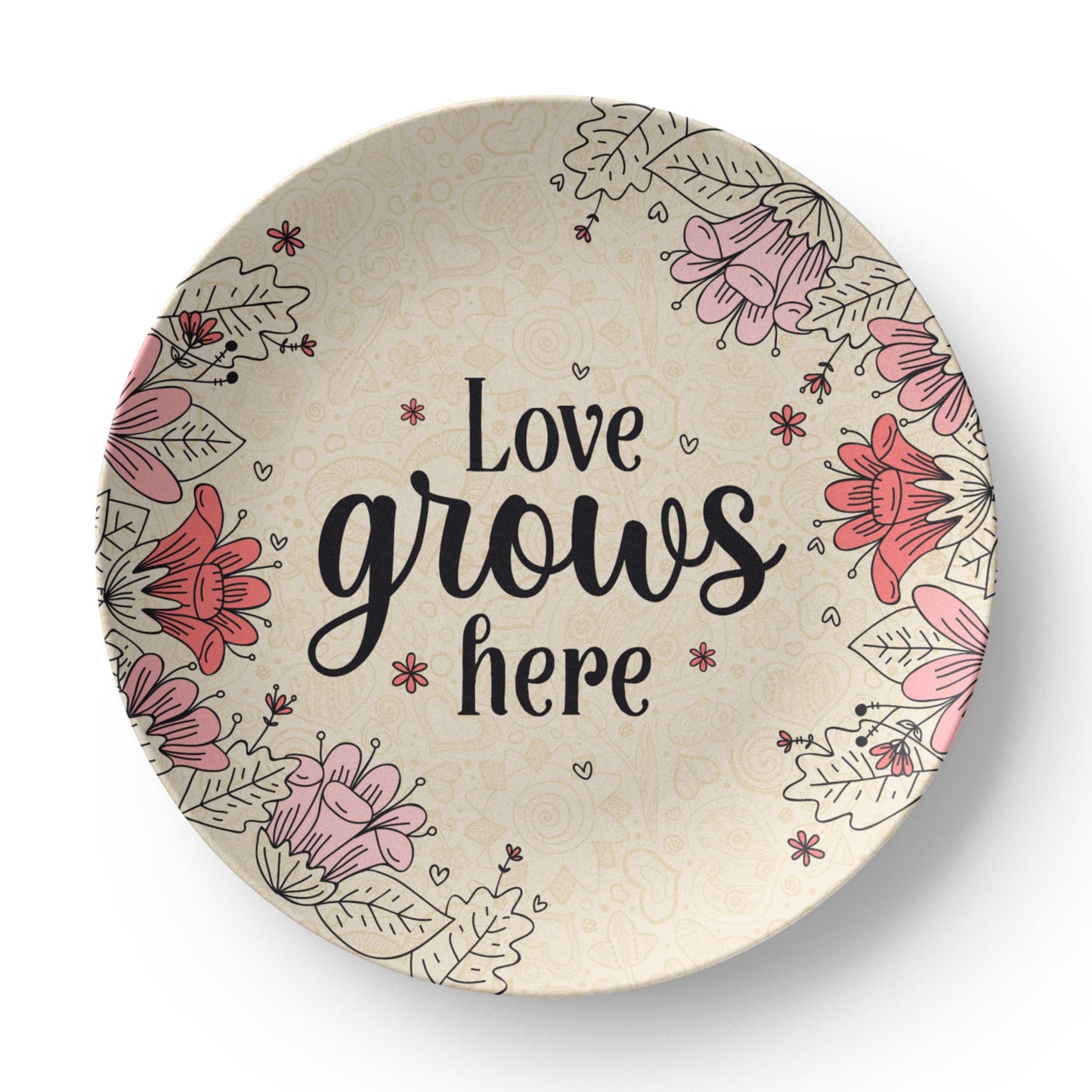 Love Grows Here - 10" Plate - Gift for Her