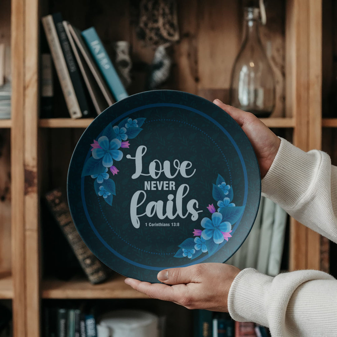 Love Never Fails 10" Plate – Gift for Her
