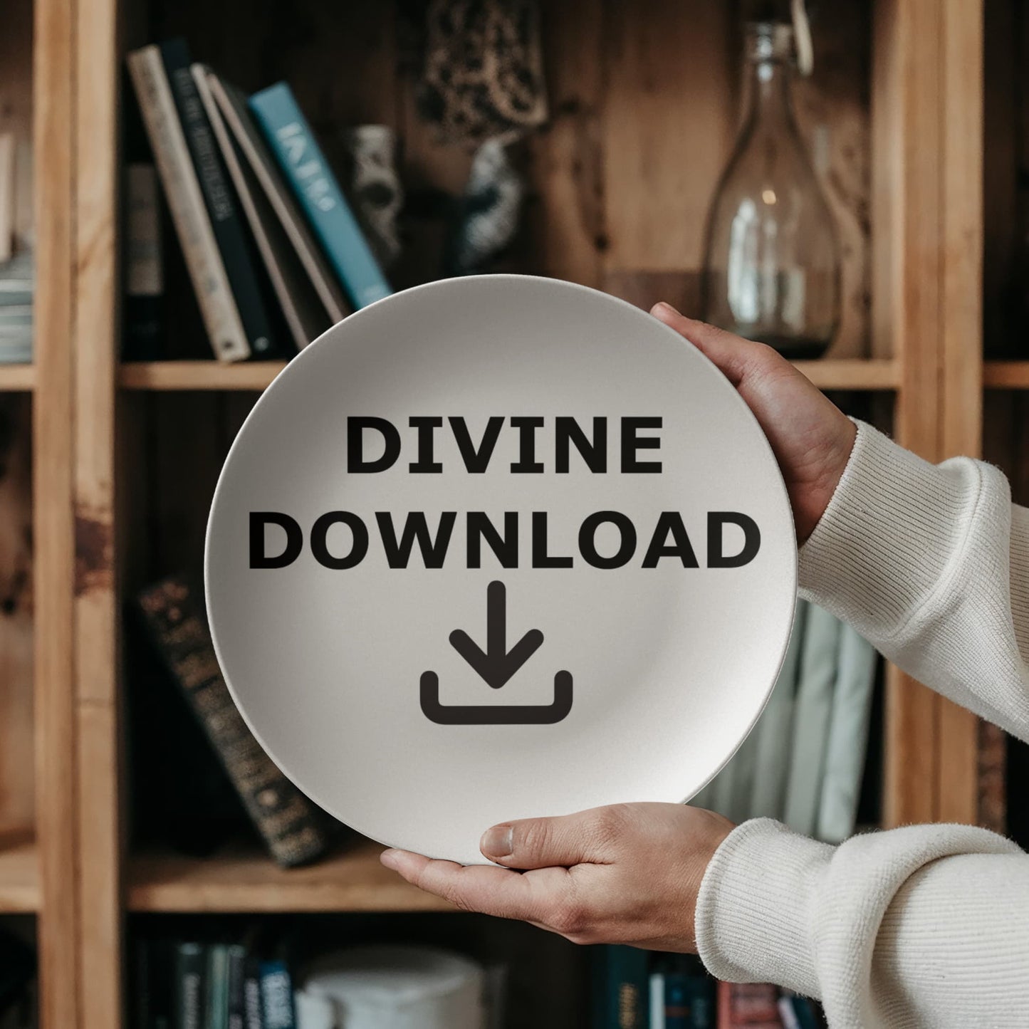 Divine Download - 10” Plate - Gift for Her - Gift for Him