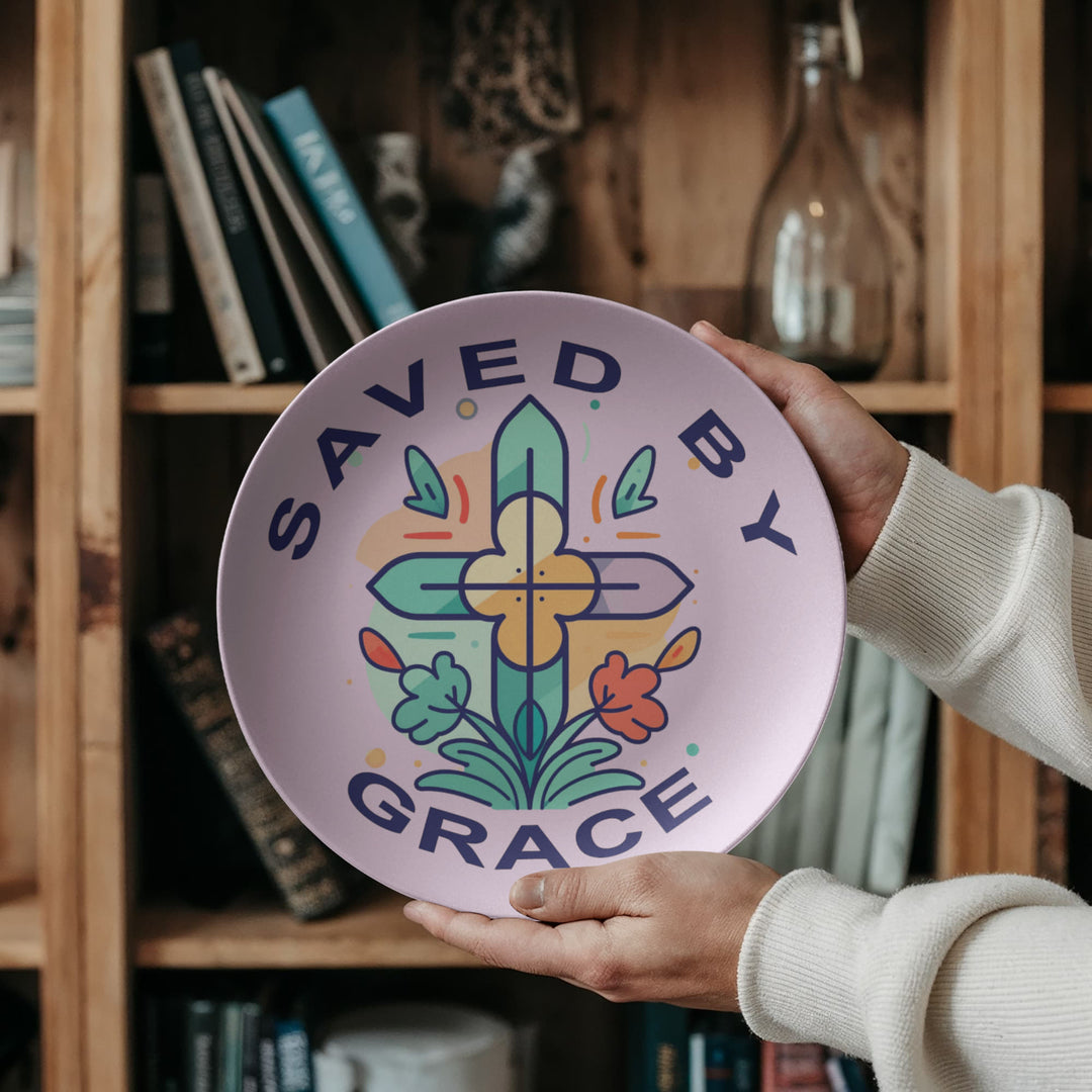 Saved By Grace 10” Plate – Gift for Her