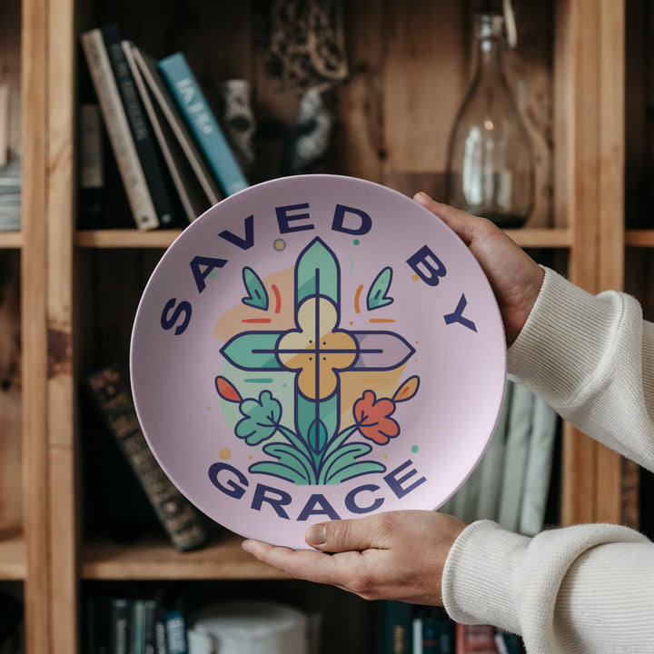 Saved By Grace 10” Plate – Gift for Her