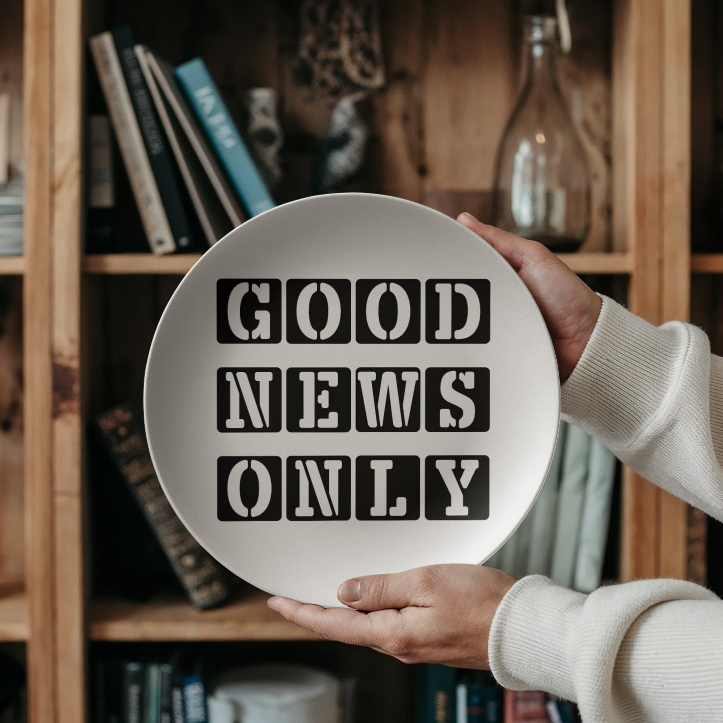 Good News Only - 10” Plate - Gift for Her - Gift for Him