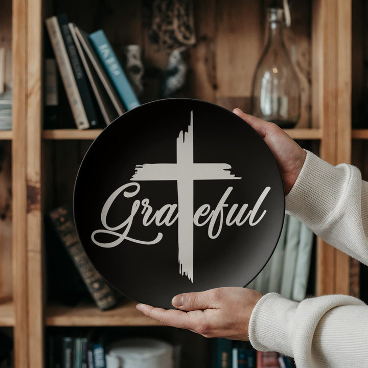 Grateful 10” Plate – Gift for Her - Gift for Him