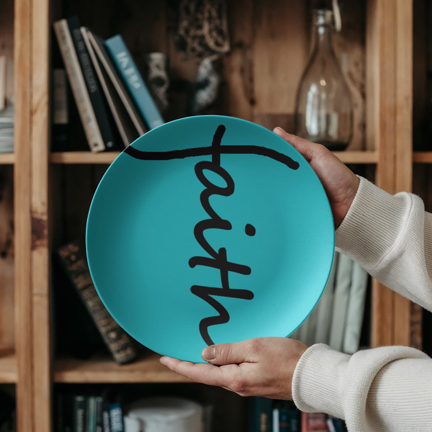Faith (Black) - 10" Plate - Gift for Her - Gift for Him