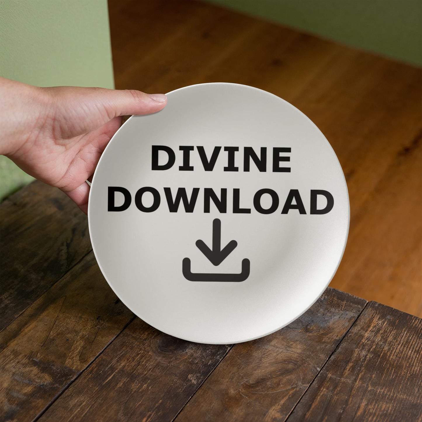 Divine Download - 10” Plate - Gift for Her - Gift for Him