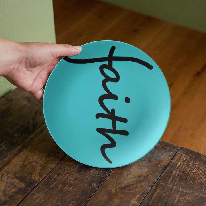 Faith (Black) – 10" Plate – Gift for Her – Gift for Him