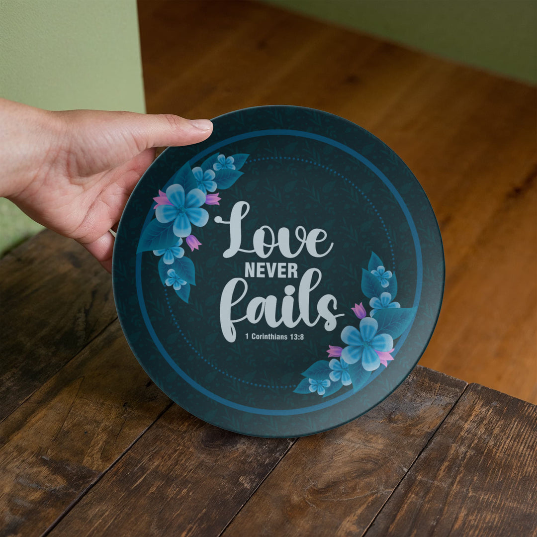 Love Never Fails 10" Plate – Gift for Her
