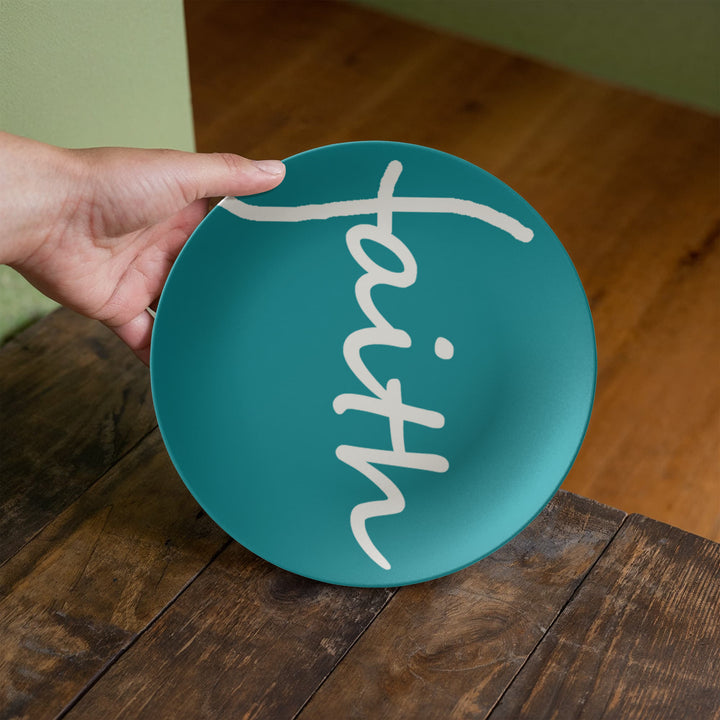 Faith (White) – 10" Plate – Gift for Her – Gift for Him