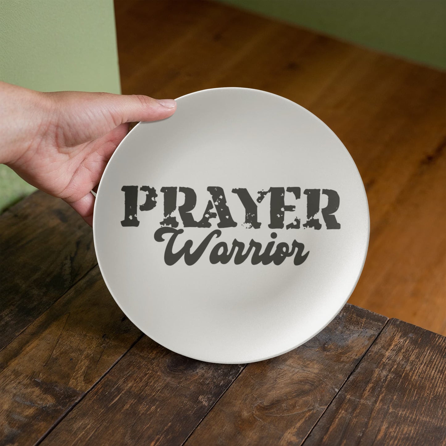 Prayer Warrior - 10” Plate - Gift for Her - Gift for Him