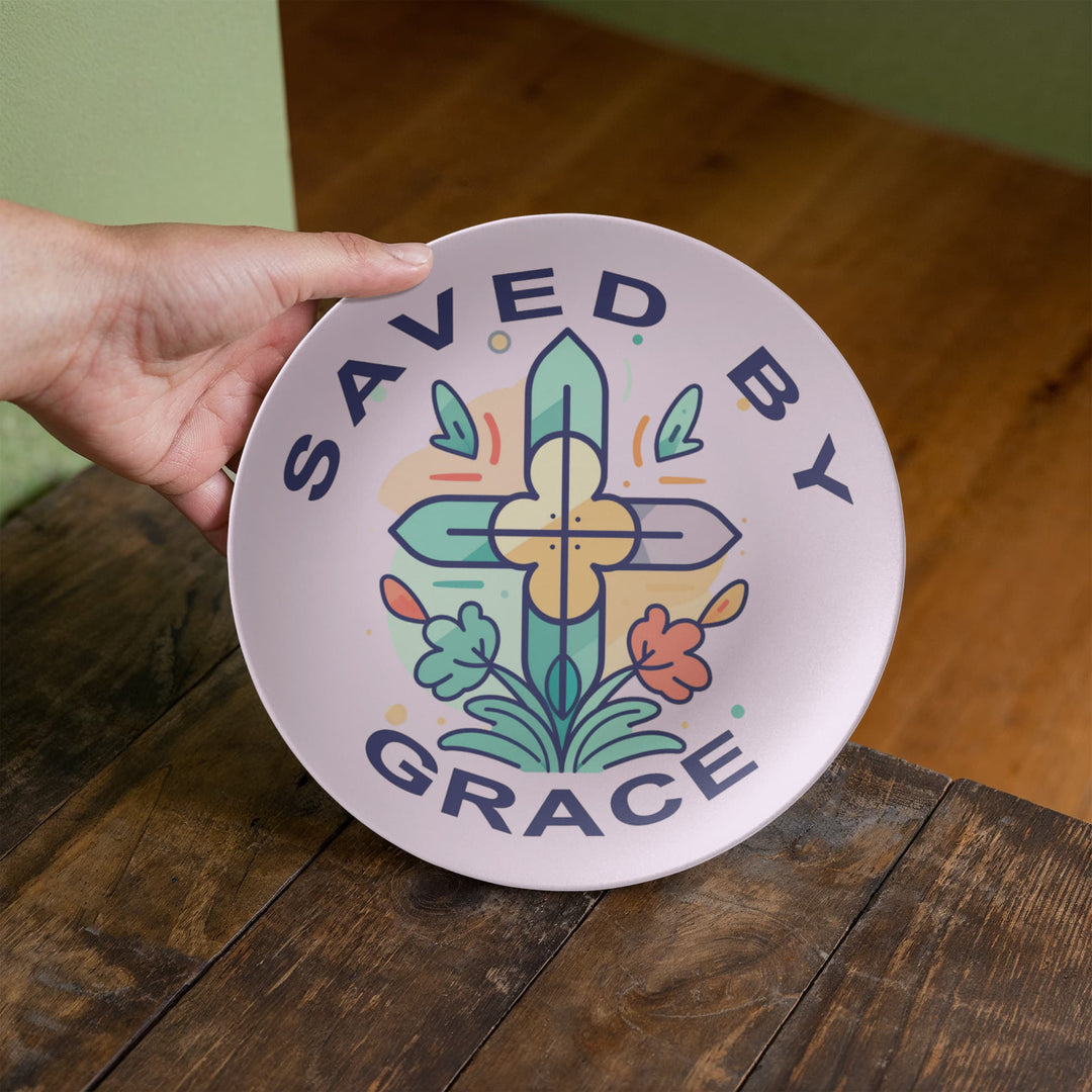 Saved By Grace 10” Plate – Gift for Her