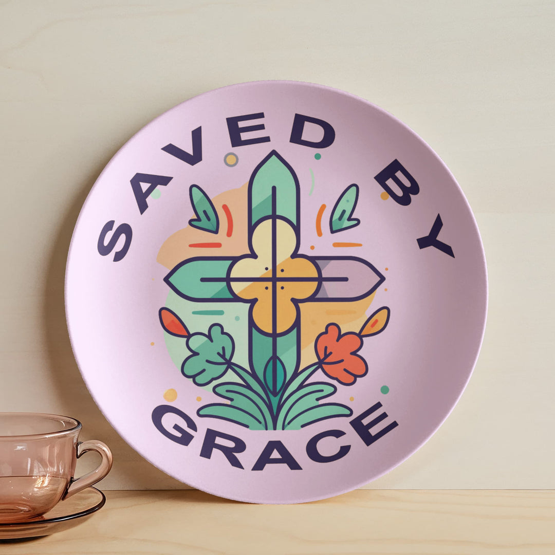 Saved By Grace 10” Plate – Gift for Her