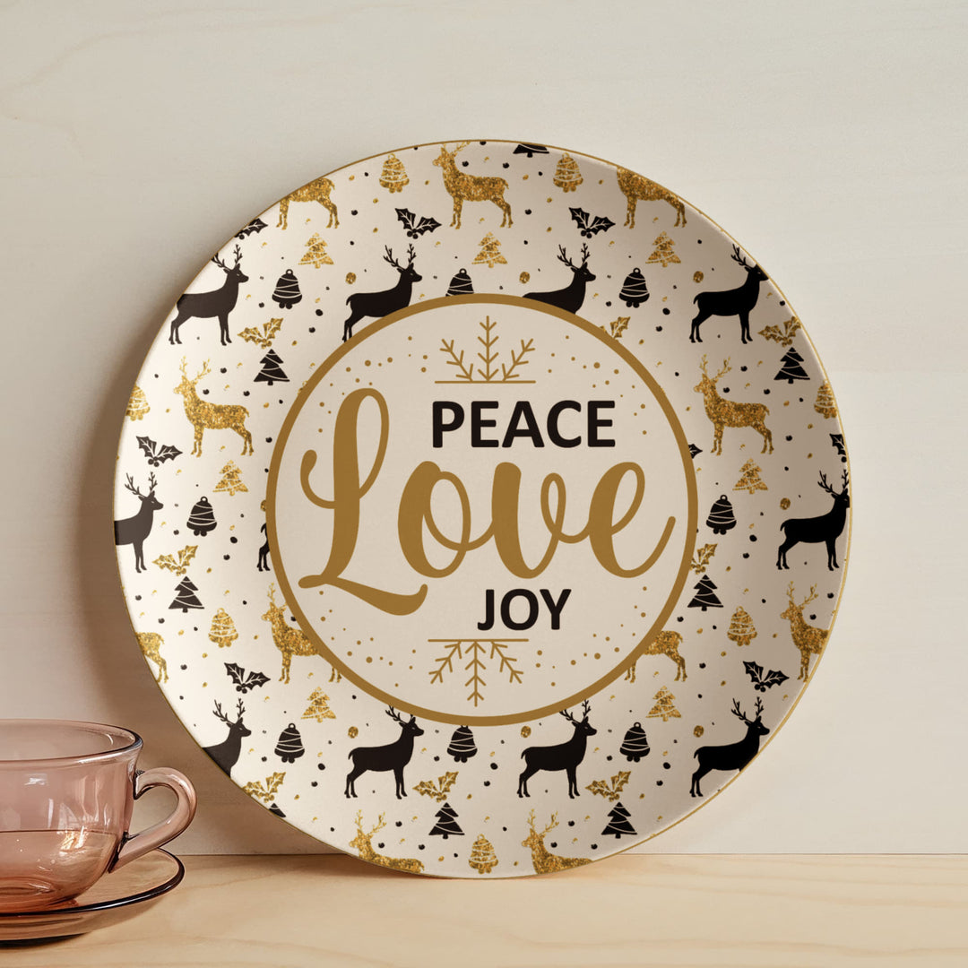Peace Love Joy 10" Plate – Gift for Her - Gift for Him