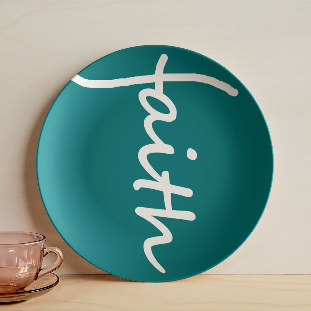 Faith (White) – 10" Plate – Gift for Her – Gift for Him