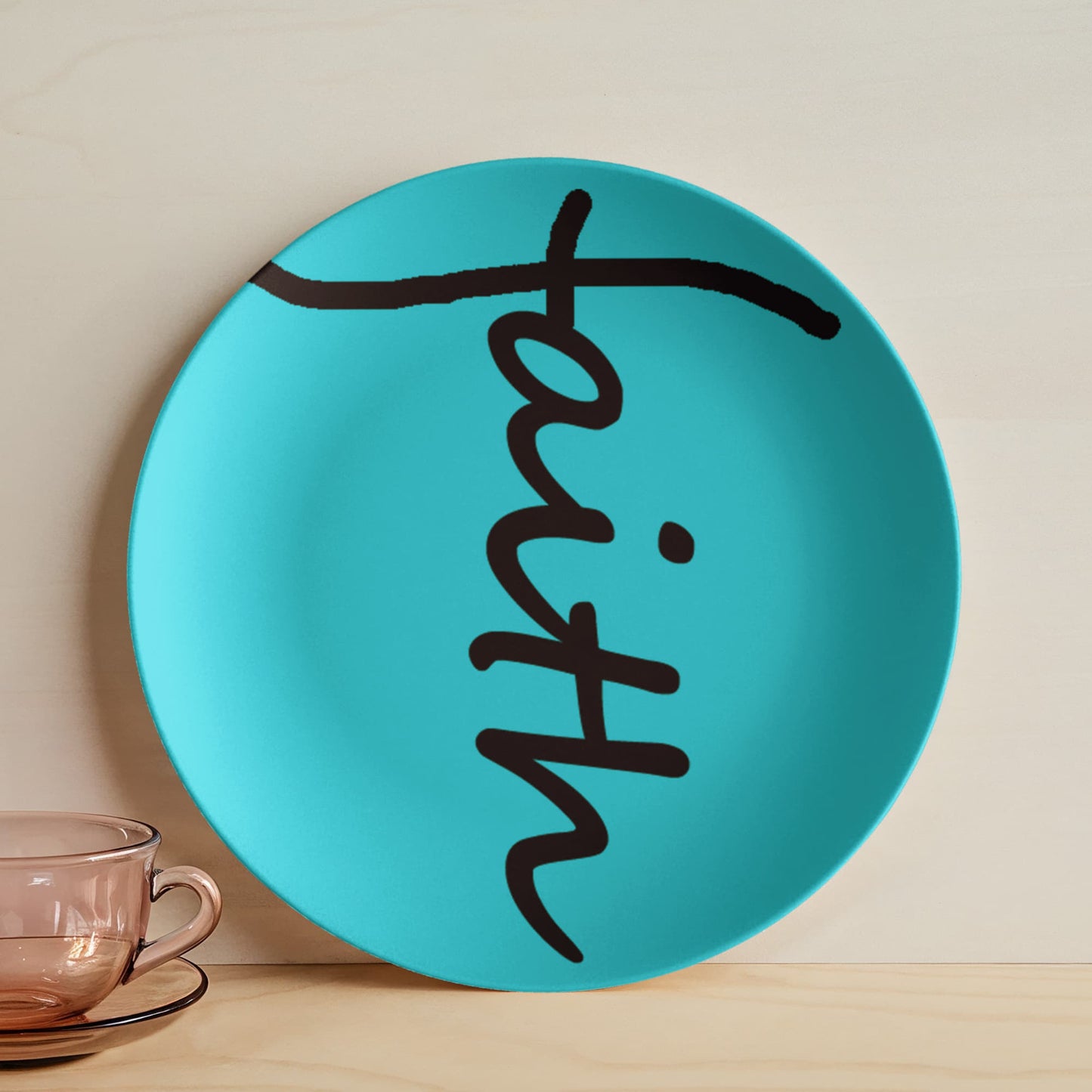 Faith (Black) - 10" Plate - Gift for Her - Gift for Him