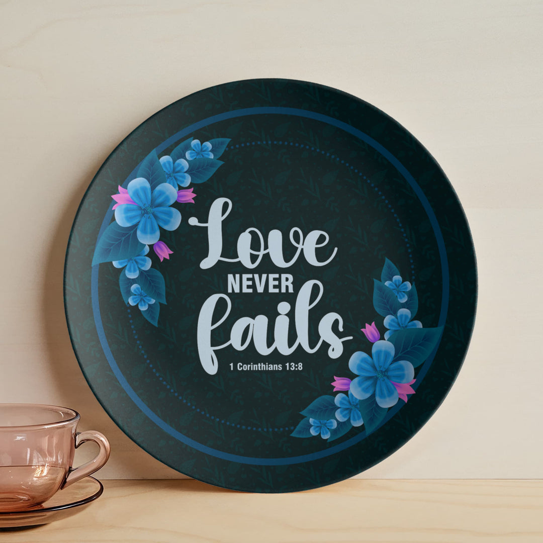 Love Never Fails 10" Plate – Gift for Her