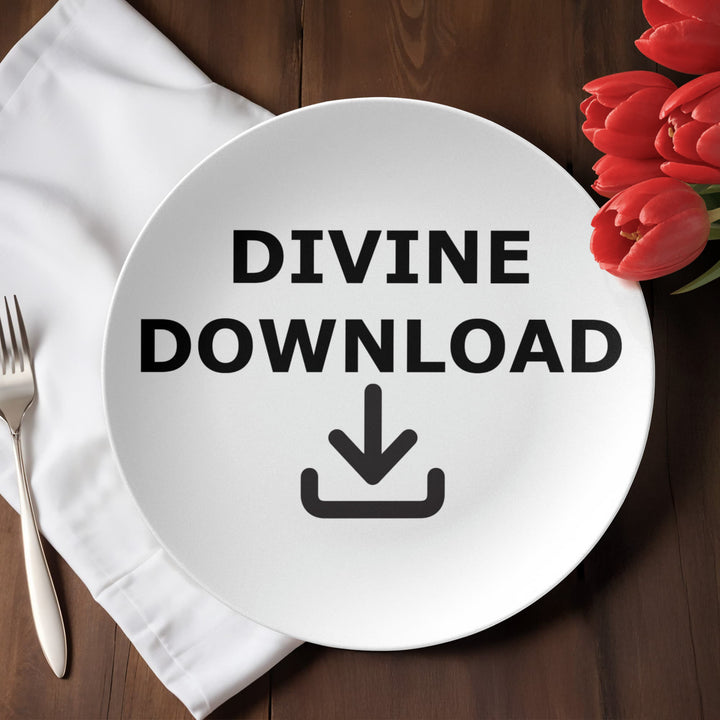 Divine Download 10” Plate – Gift for Her - Gift for Him