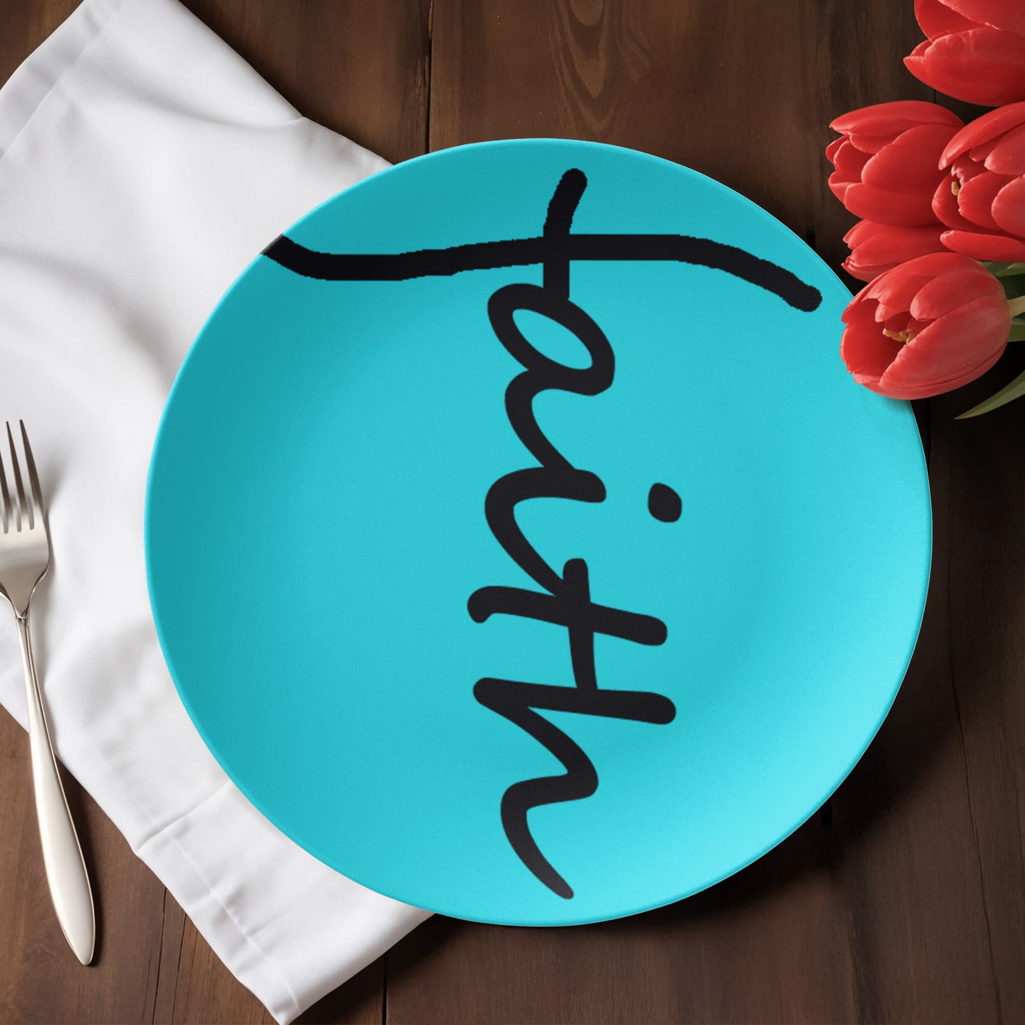 Faith (Black) - 10" Plate - Gift for Her - Gift for Him