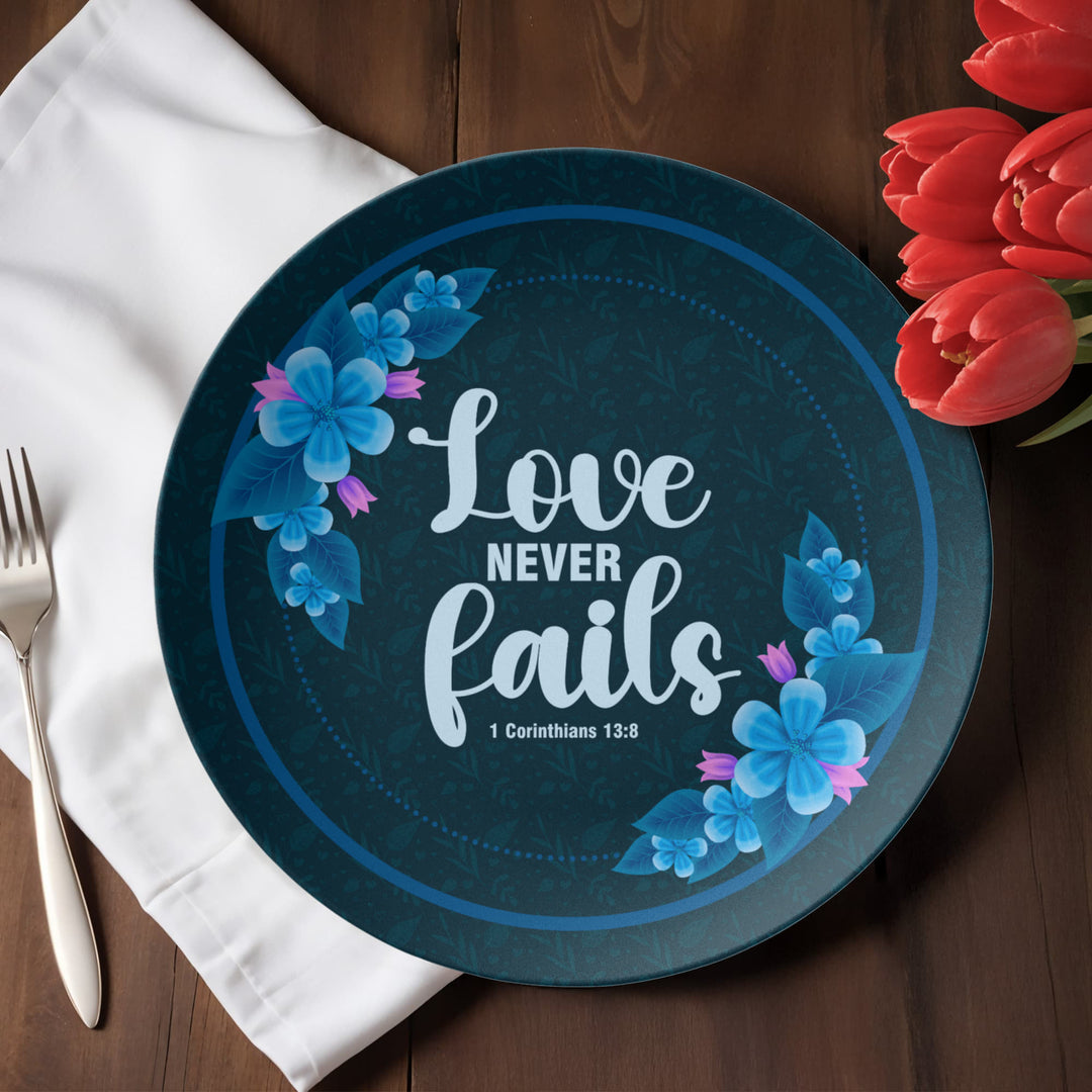 Love Never Fails 10" Plate – Gift for Her