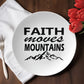 Faith Moves Mountains (Black) - 10” Plate - Gift for Her - Gift for Him