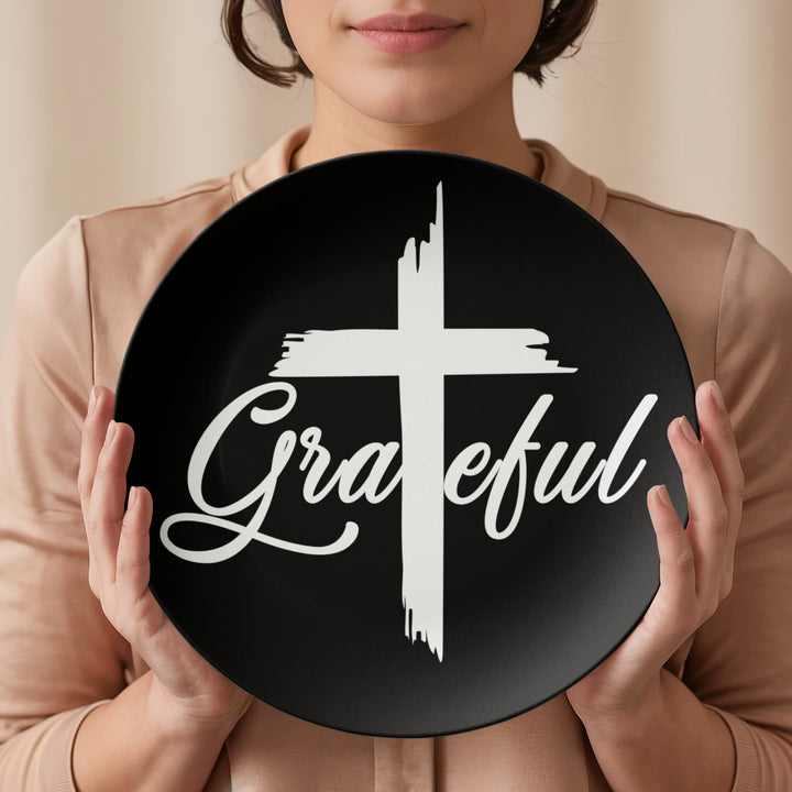 Grateful 10” Plate – Gift for Her - Gift for Him