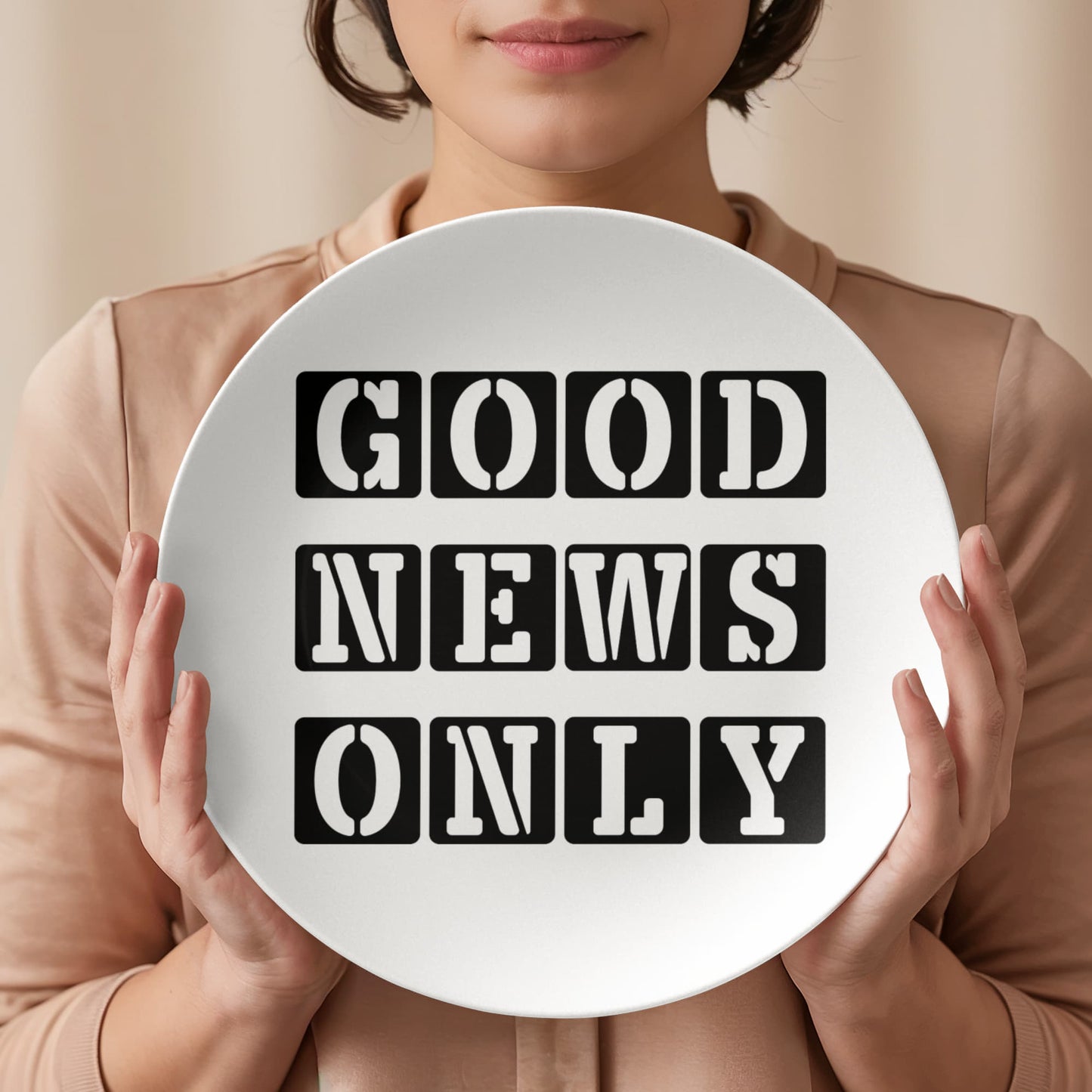 Good News Only - 10” Plate - Gift for Her - Gift for Him