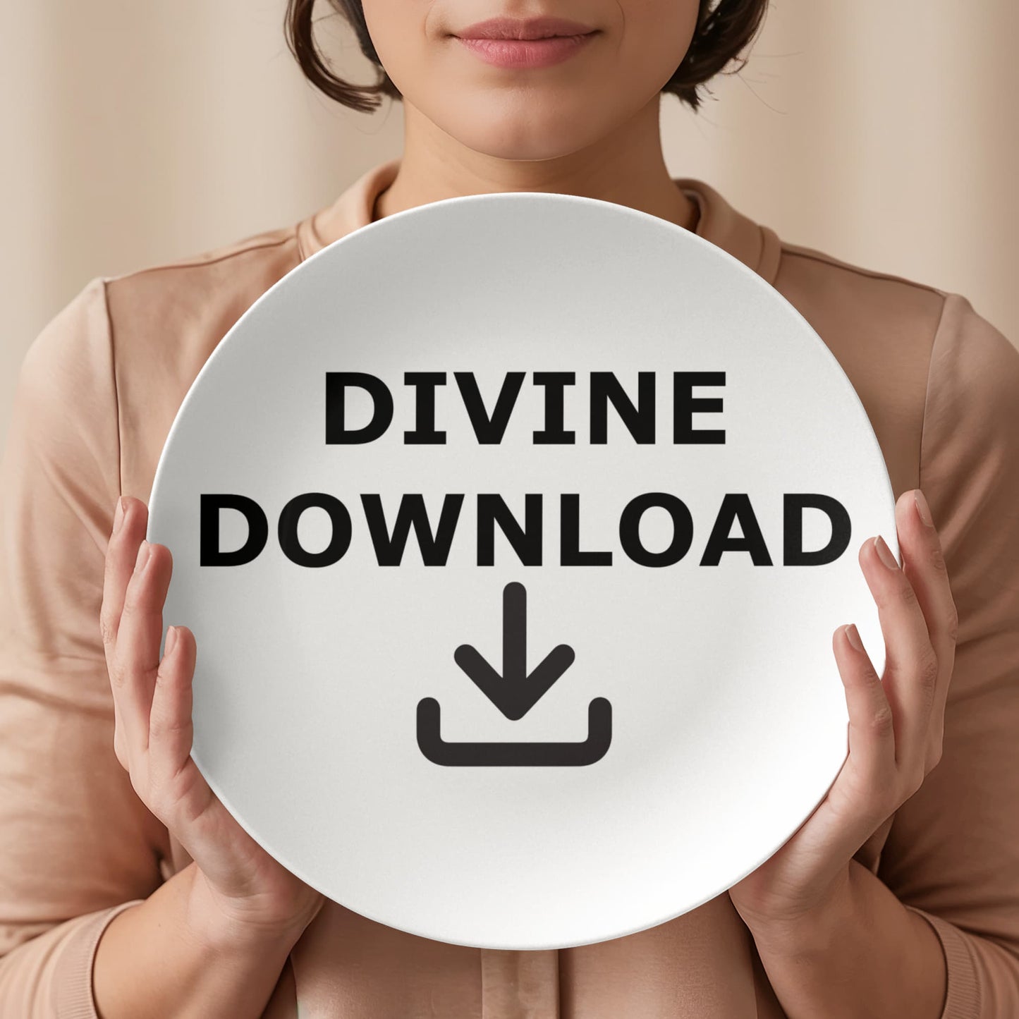 Divine Download - 10” Plate - Gift for Her - Gift for Him