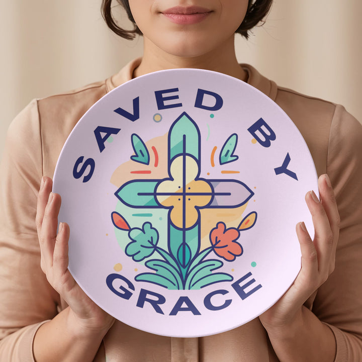 Saved By Grace 10” Plate – Gift for Her