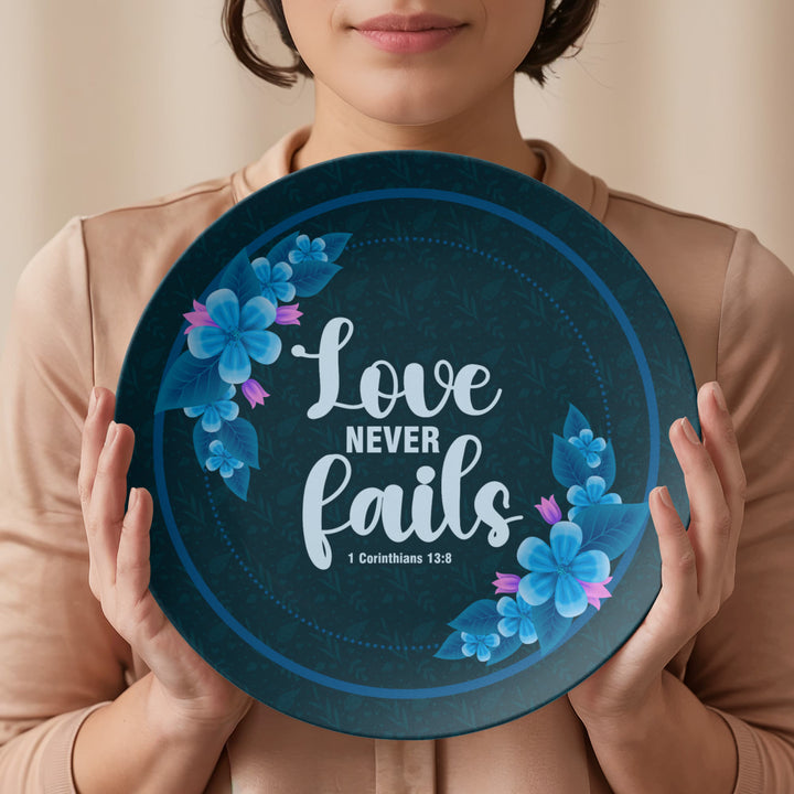 Love Never Fails 10" Plate – Gift for Her