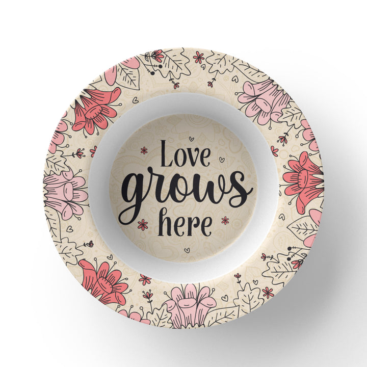 Love Grows Here 8.5” Bowl – Gift for Her - Gift for Him