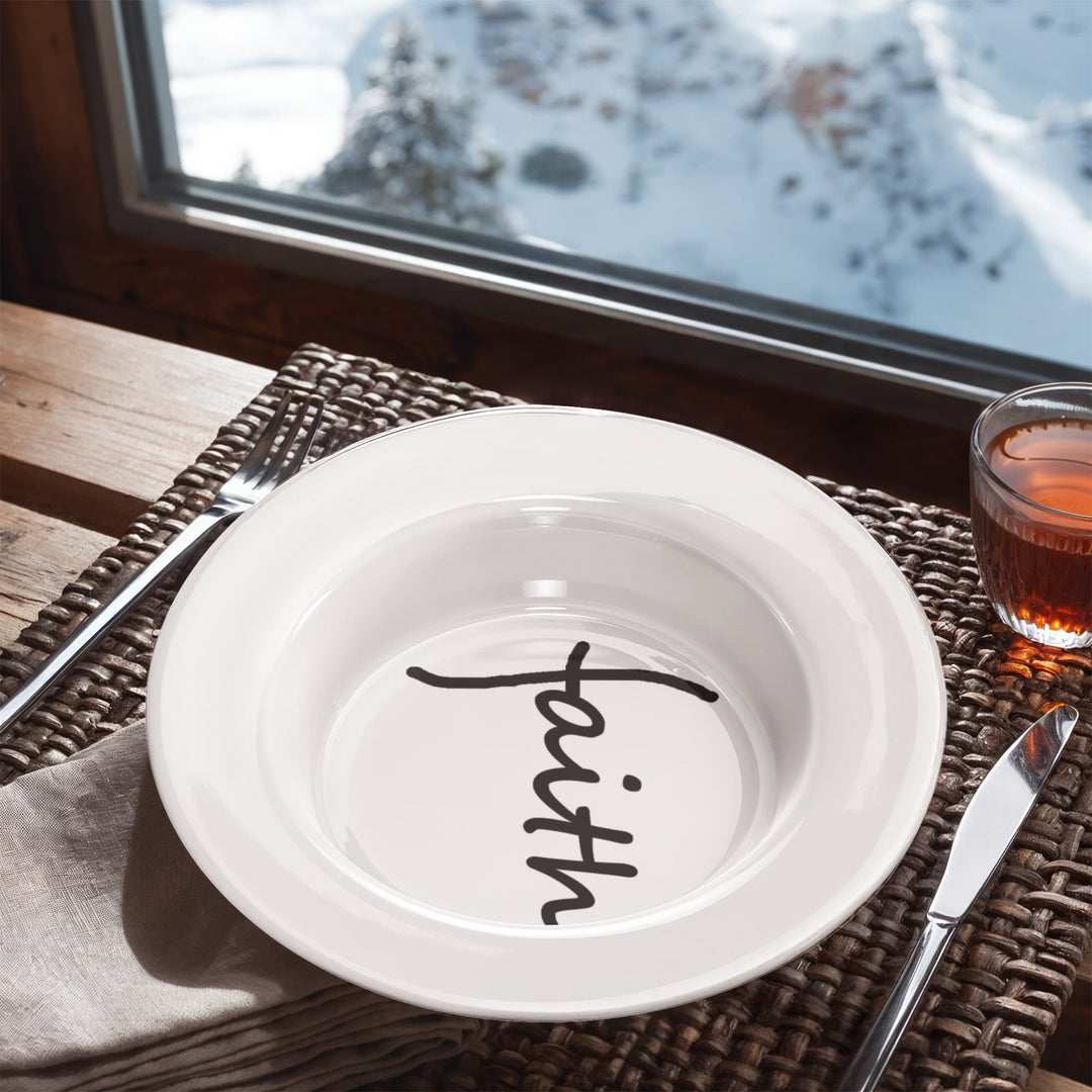 Faith (Black) – 8.5″ Bowl – Gift for Her - Gift for Him