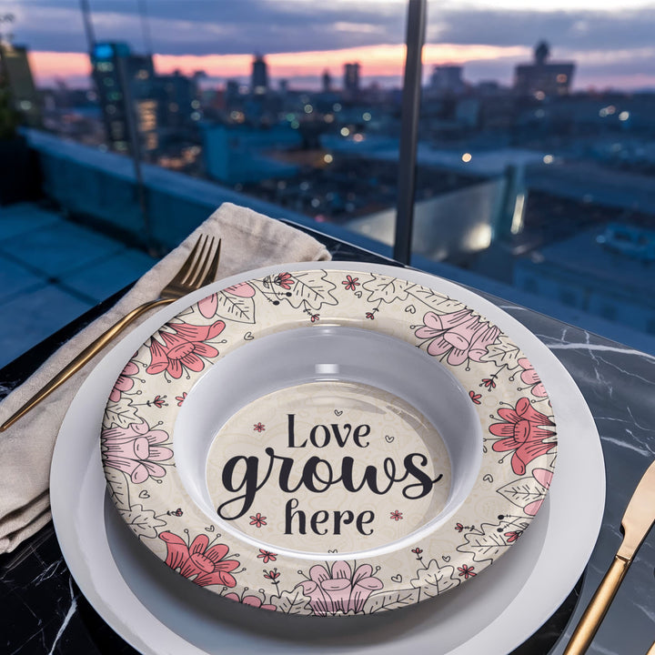 Love Grows Here 8.5” Bowl – Gift for Her - Gift for Him
