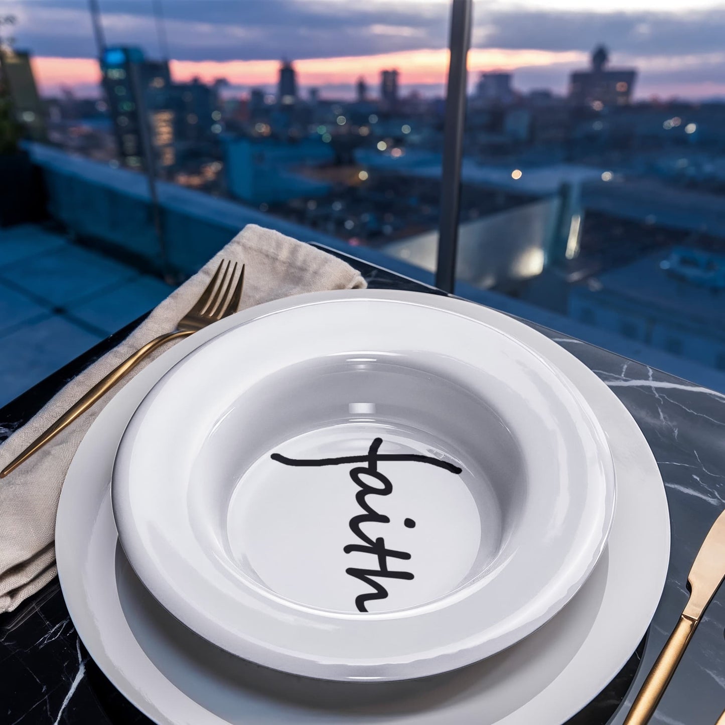 Faith (Black) - 8.5” Bowl - Gift for Her - Gift for Him