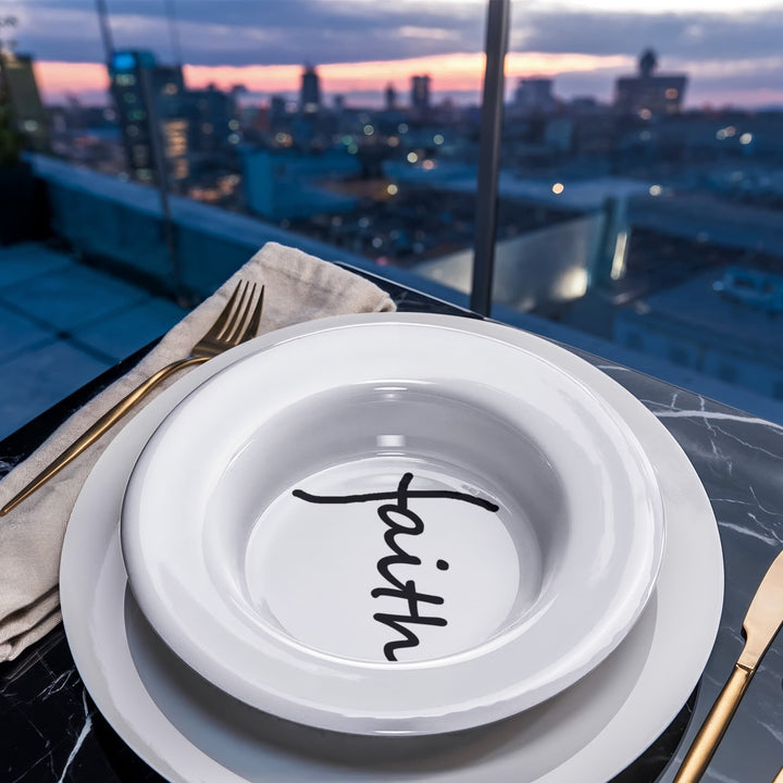 Faith (Black) – 8.5″ Bowl – Gift for Her - Gift for Him