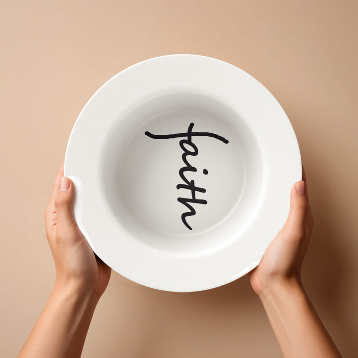 Faith (Black) – 8.5″ Bowl – Gift for Her - Gift for Him