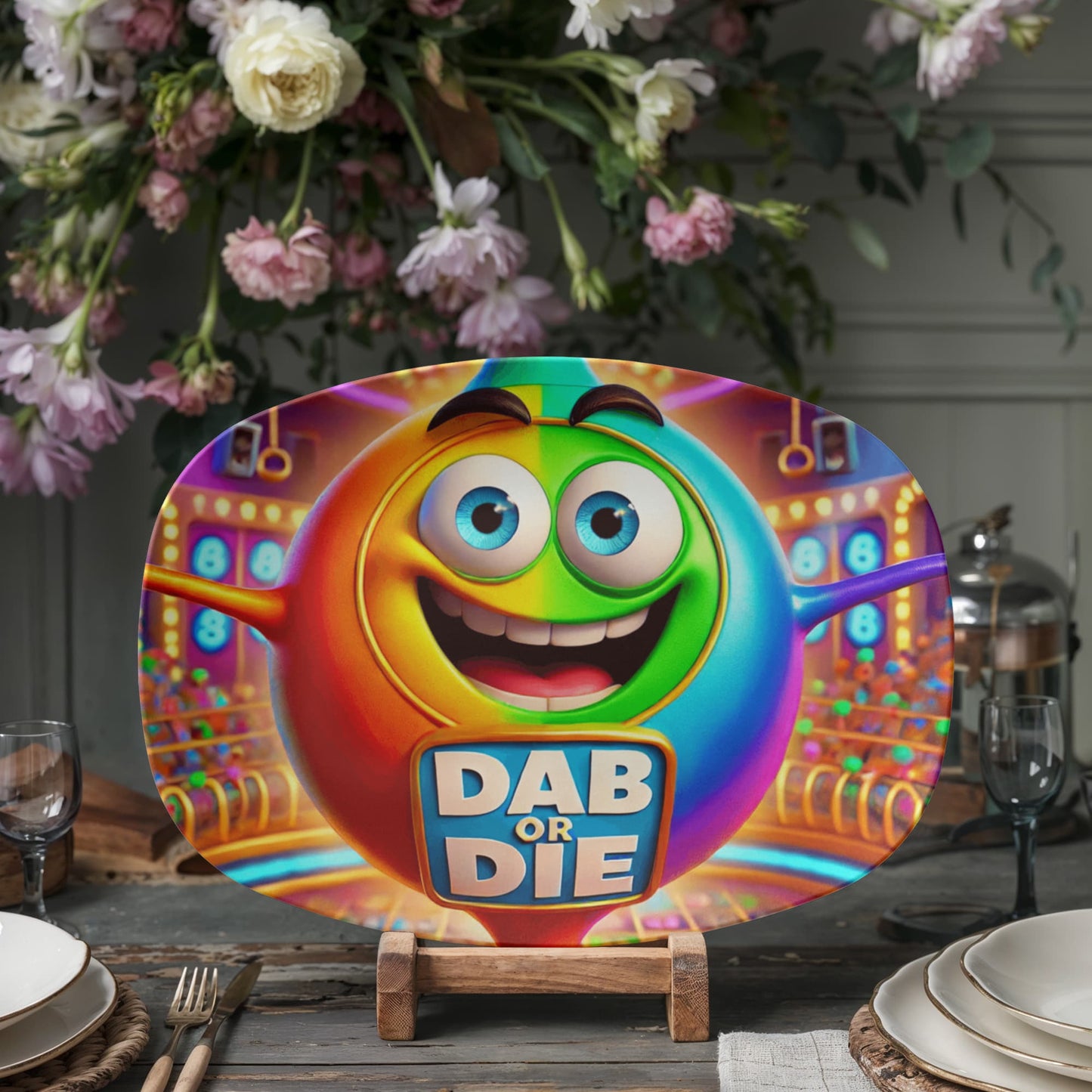 Dab Or Die 02 - 10” x 14” Platter- Gift for Her - Gift for Him