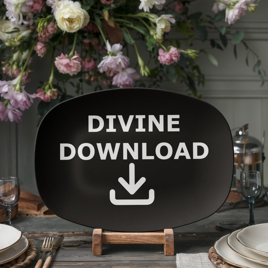 Divine Download 10” x 14” Platter – Gift for Her - Gift for Him