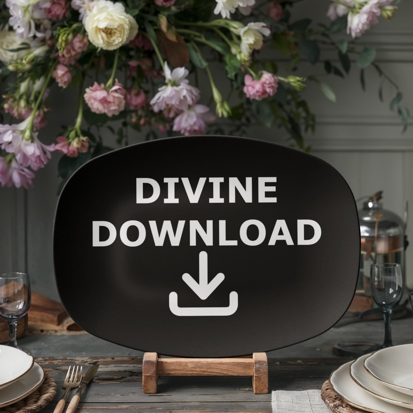 Divine Download - 10” x 14” Platter - Gift for Her - Gift for Him