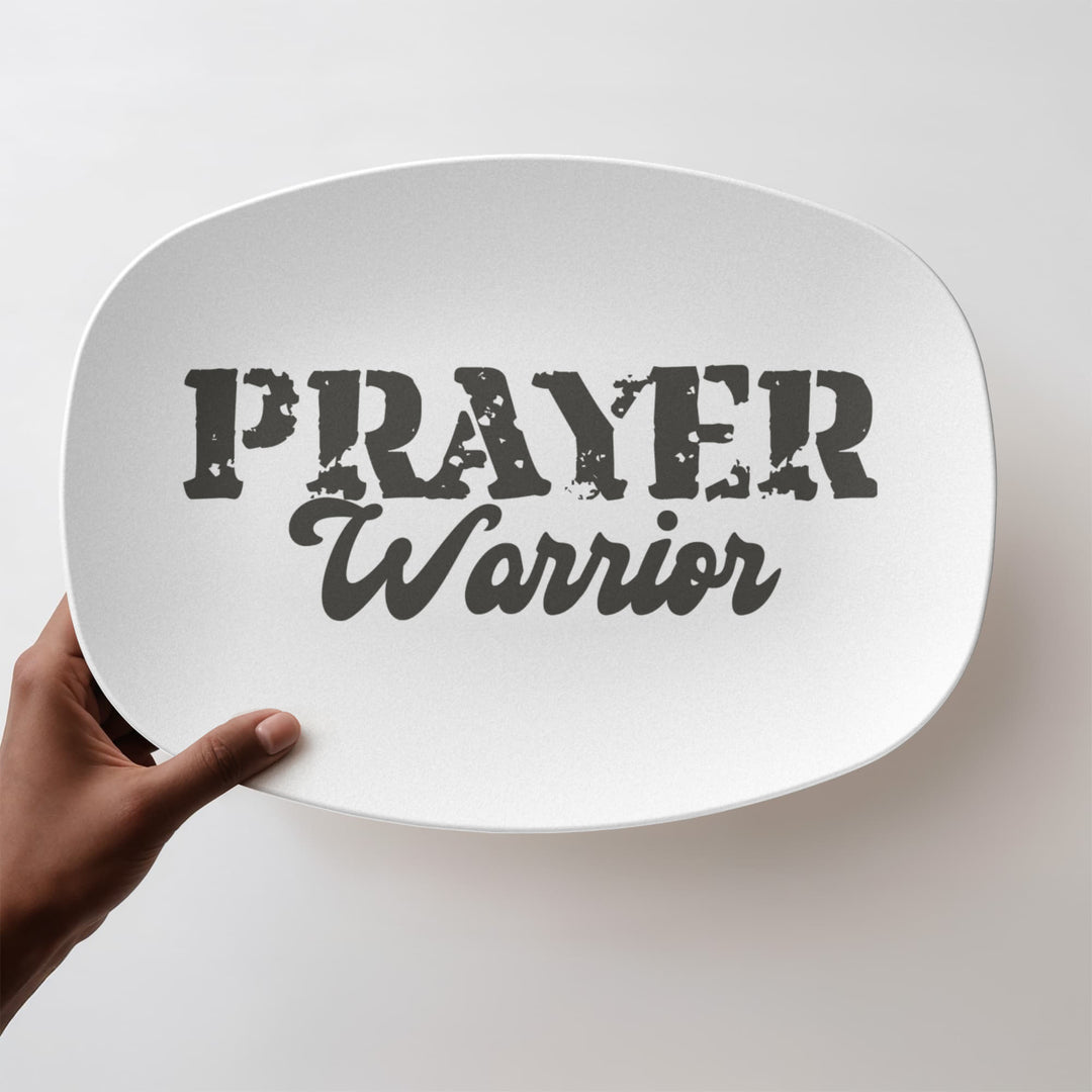 Prayer Warrior 10” x 14” Platter – Gift for Her - Gift for Him