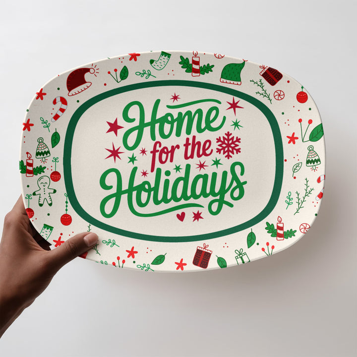Home For The Holidays 10” x 14” Platter – Gift for Her - Gift for Him