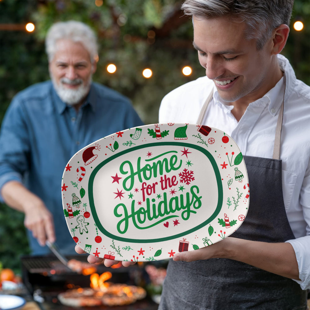 Home For The Holidays 10” x 14” Platter – Gift for Her - Gift for Him