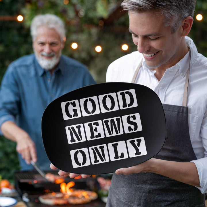 Good News Only 10” x 14” Platter – Gift for Her - Gift for Him