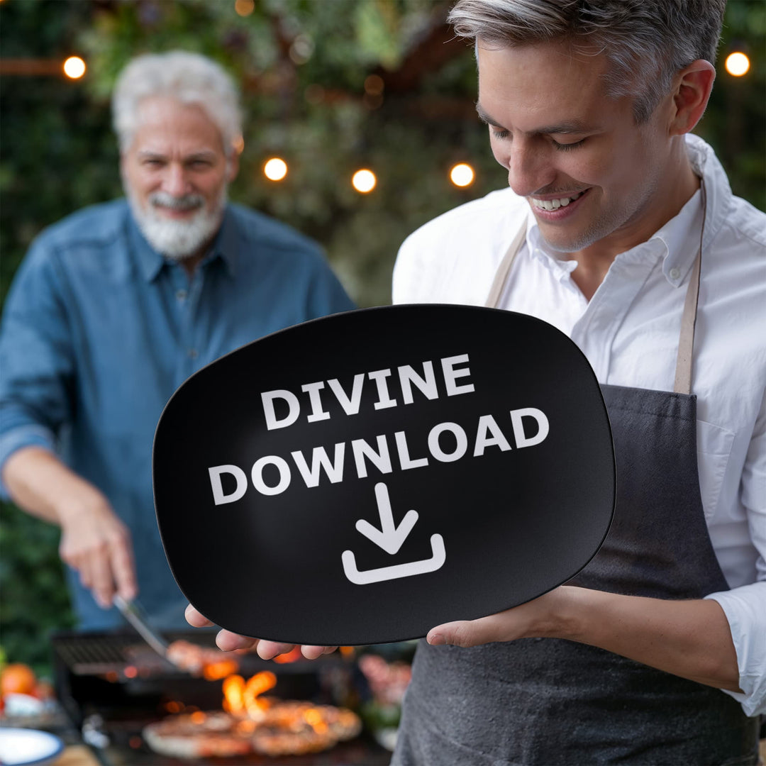 Divine Download 10” x 14” Platter – Gift for Her - Gift for Him