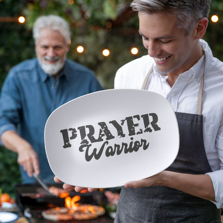 Prayer Warrior 10” x 14” Platter – Gift for Her - Gift for Him
